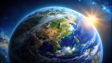 Beautiful image of the Earth from space, planet, world, globe, space, universe, blue marble, environment