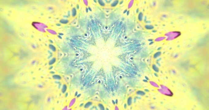 Abstract yellow rosette pattern