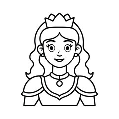 princess vector line art