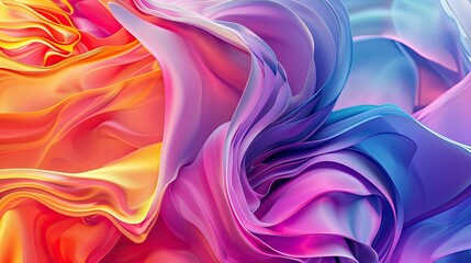 Vibrant abstract shapes with a gradient flow