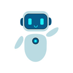  one Friendly Robot Waving Illustration