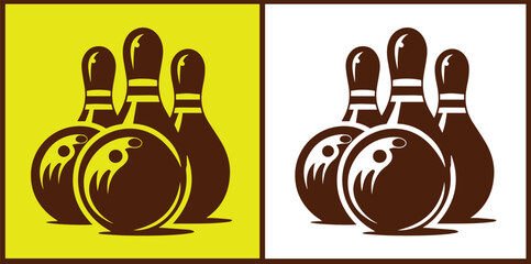 bowling ball icon set bowling ball symbol collection Vector illustration