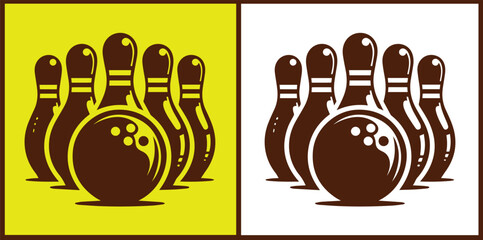 bowling ball icon set bowling ball symbol collection Vector illustration