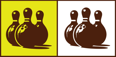bowling ball icon set bowling ball symbol collection Vector illustration