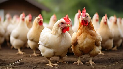 Fototapeta premium Chicken farm