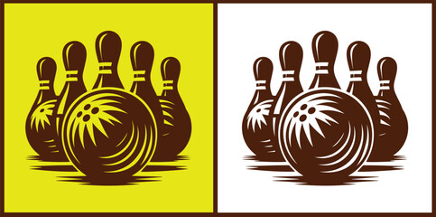 bowling ball icon set bowling ball symbol collection Vector illustration