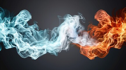 Fototapeta premium smoke on black background