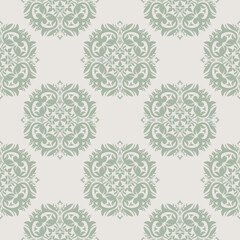 Damask pattern vector Perfect for bed sheets, carpets, and wallpapers, the seamless, vintage patterns add a touch of classic luxury to any fabric.