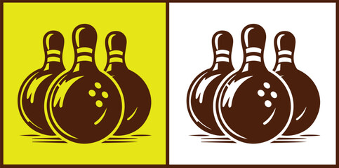 bowling ball icon set bowling ball symbol collection Vector illustration