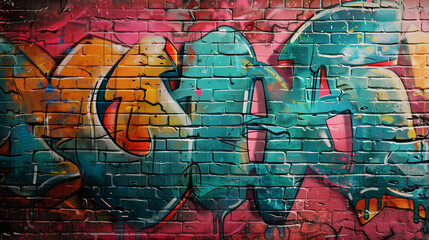 graffiti alphabet mural on a large wall