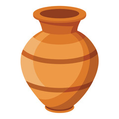 Illustration of Clay Vase Isolated