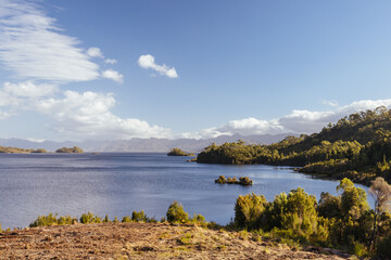 Naklejka premium Lake Pedder Landscape in Tasmania Australia