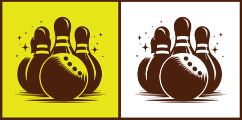 Fototapeta na wymiar bowling ball icon set bowling ball symbol collection Vector illustration