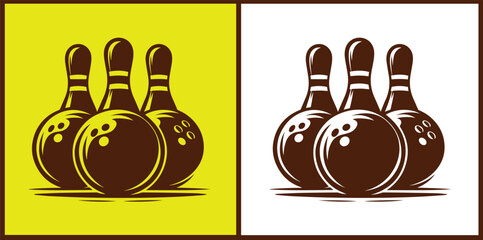 bowling ball icon set bowling ball symbol collection Vector illustration
