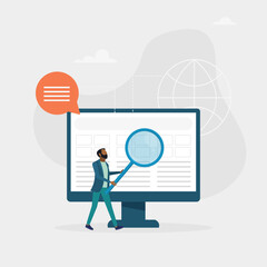 Basic system development, software solution, basic system modernization concept. Vector illustration.	