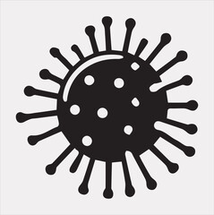 bacteria vector silhouette on a white background