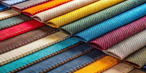 Colorful close-up samples of upholstery fabrics for furniture renovation , fabric, upholstery, colorful, samples