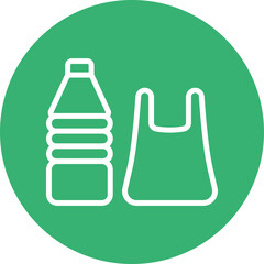 Plastic Vector Line White Circles Multicolors