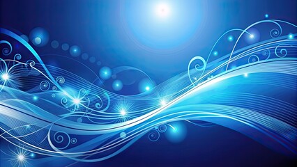 Blue abstract background with swirls and curves , Blue, abstract, background, swirls, curves, design, texture, artistic