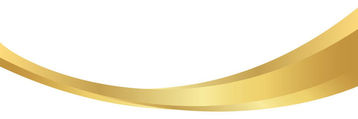 gold wave curve, golden wave corner shape for element, stripes ribbon golden graphic, striped gold