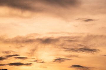 Wonderful Sunset sky Background in hot season .