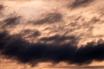 Wonderful Sunset sky Background in hot season .