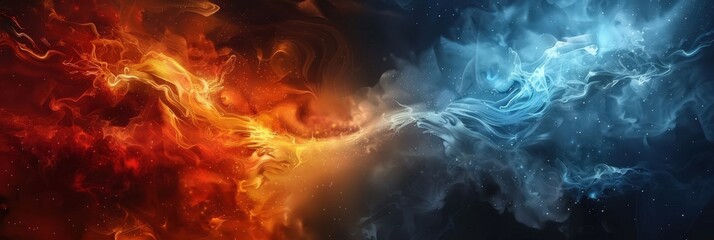Fototapeta premium Abstract Fire and Ice