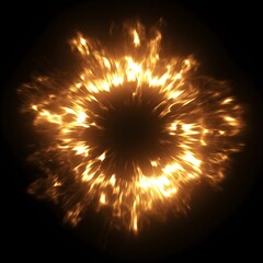 Hit and Impact Effect on black background, game effect, vfx