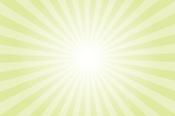 Obraz premium Yellow Background with White Sun Ray. Pattern of Starburst. Abstract Pale Lime Yellow Texture with Light of Sunburst. Radial Beam of Sunlight. Retro Background with Flash. Design of Sunbeams.