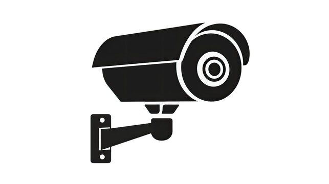 Surveillance camera icon on a transparent background