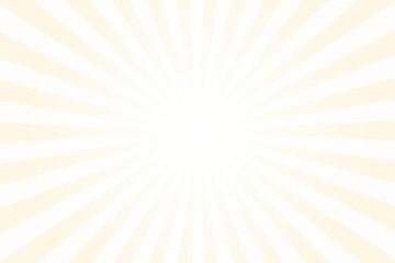 Obraz premium Yellow Background with White Sun Ray. Pattern of Starburst. Abstract Papaya Whip Yellow Texture with Light of Sunburst. Radial Beam of Sunlight. Retro Background with Flash. Design of Sunbeams.