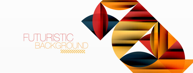 Circles and round shapes geometric minimal background
