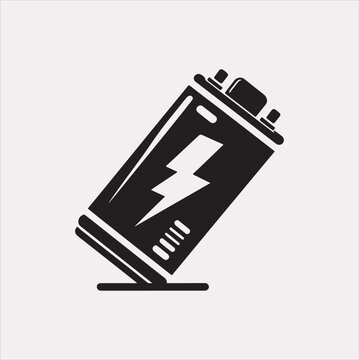 recommend clip art: battery vector silhouette on a white background