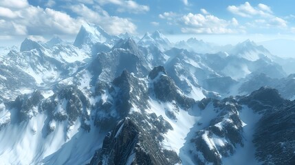 Dramatic mountain ranges of the Ellsworth Mountains with jagged peaks and snowy landscapes