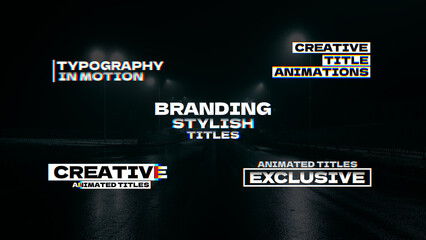 Glitch Typography Titles