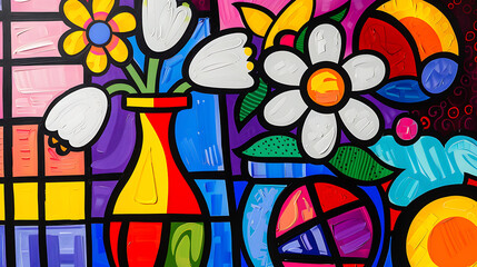 Obraz premium Abstract flower design, wallpaper, the beauty of colorful flowers