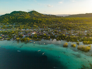 Morning View in Saparua Island, Central Maluku, Indonesia