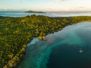 Morning View in Saparua Island, Central Maluku, Indonesia