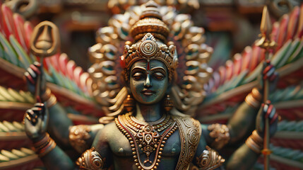Fototapeta premium Vishnu, wallpaper, god of wealth and prosperity