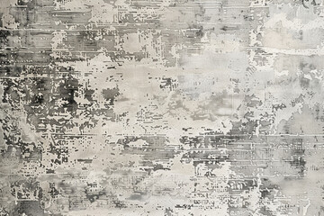 
A highresolution texture of a light grey and white distressed area rug, with subtle grunge elements for an artistic touch. The pattern is dense yet airy to create depth on the surface, perfect as a b