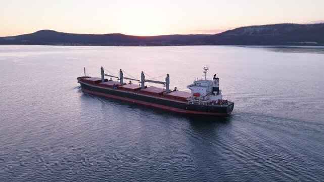 Bulk carrier or bulker is a merchant ship for unpackaged bulk cargo. Aerial video