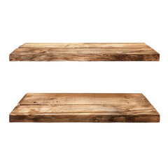 Obraz premium Rustic Wooden Decorative Floating Wall Shelves in Natural Wood Finish