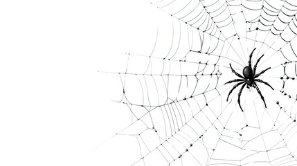 Spider web on transparent background