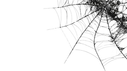 Spider web on transparent background
