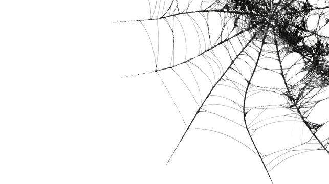 Spider web on transparent background