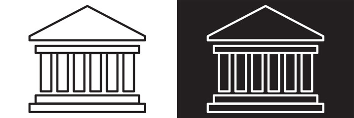 bank building vector icon