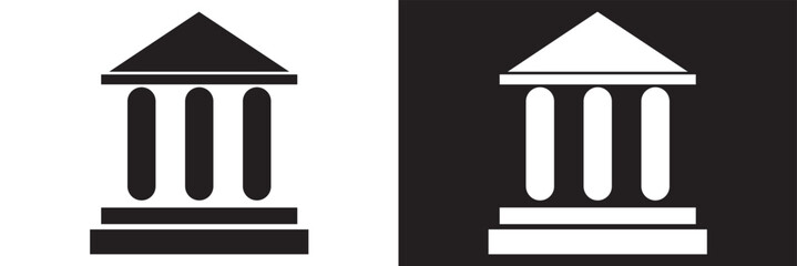 government building icon vector