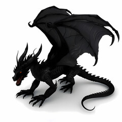 Fototapeta premium 3D dragon in white background vector image