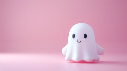 Fototapeta premium Boo in Blush A Ghostly Greeting