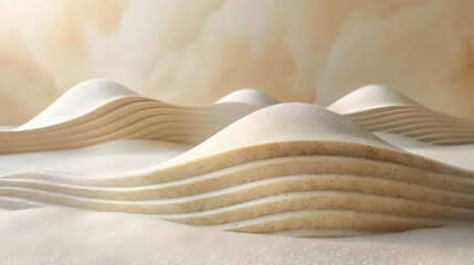 minimalist natural abstract concept sand zen background, front view focus, ideal for wellness and spa product displays